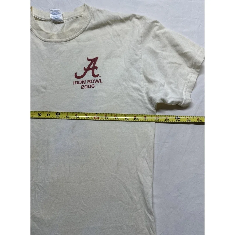 VTG 2006 Alabama Crimson Tide L T-Shirt Iron Bowl Score Big Al Mascot UA